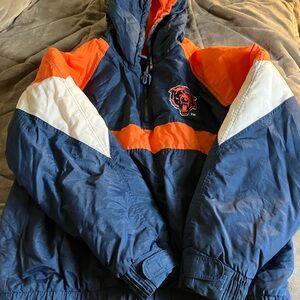 Men's Navy and Orange Puffer Jacket